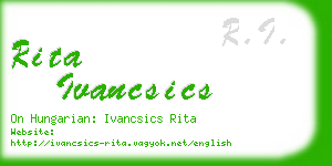 rita ivancsics business card